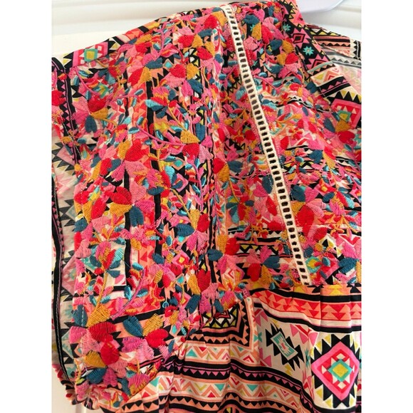 Savanna Jane Women's Multicolored Print Babydoll Top - Picture 4 of 9